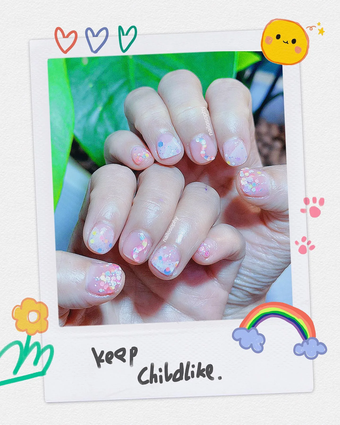 Nailosophy 是隆粉色果冻光疗甲